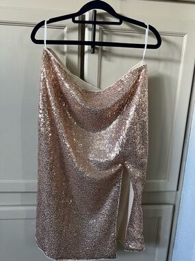 Sequined Rose Gold Skirt